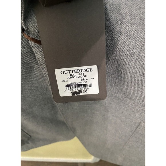 Gold Sel NWT Gutteridge Dal Italy Mens 3 Bttn 54 Cashmere Blend Gray Slacks 38 - Picture 7 of 16